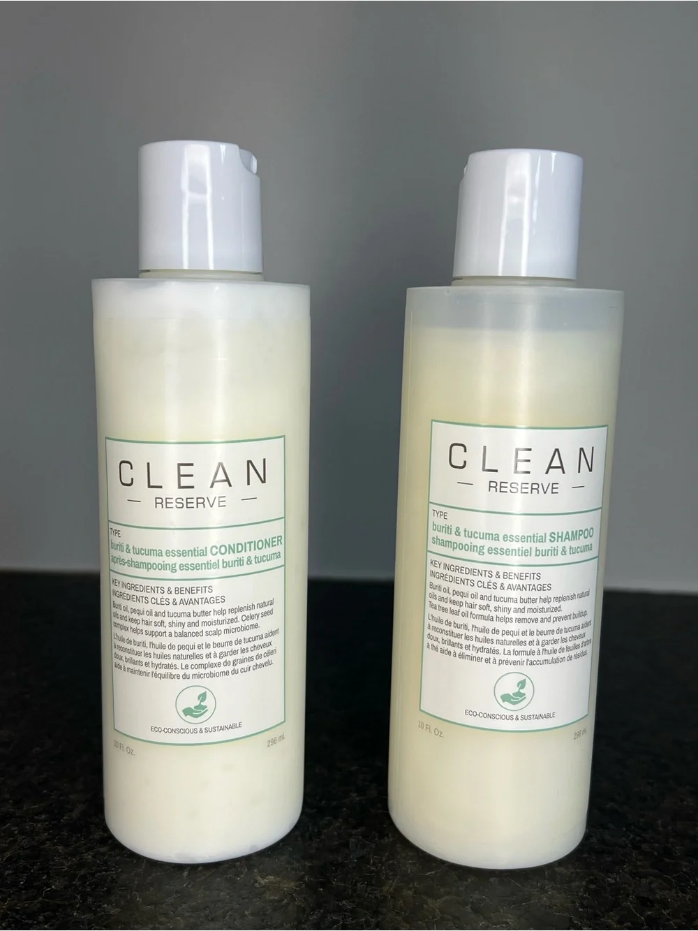 Clean Reserve Buriti & Tucuma Essential Shampoo/Conditioner - BRAND NEW SEALED